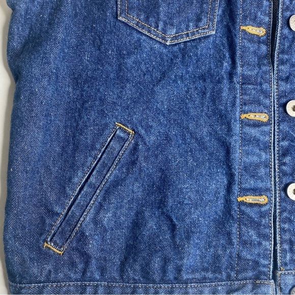 Vintage Express Rigid Denim Jean Vest Women’s Sz L - Picture 4 of 7